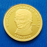 1500 франков 2006г., Моцарт, 1/25 унц. 999`, фото №2