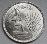 1 фунт 1976 г. Египет " ФАО ", штемпельный блеск, серебро, фото №3