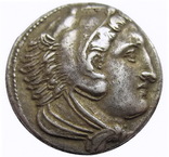 Прижизненная тетрадрахма А. Македонского 336-323 г. до н.э., фото №2