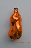Старая стеклянная новогодняя ёлочная игрушка " Лиса, Лисичка ". Из СССР. Высота 8 см., фото №5