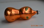 Старая стеклянная новогодняя ёлочная игрушка " Лиса, Лисичка ". Из СССР. Высота 8 см., фото №6