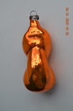 Старая стеклянная новогодняя ёлочная игрушка " Лиса, Лисичка ". Из СССР. Высота 8 см., фото №7