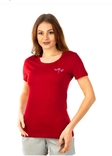 Базовая женская футболка YN. S бордо., фото №2