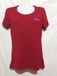 Женская футболка YN. бордо. М., фото №11