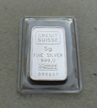 Слиток серебро 999 вес 5 грамм, фото №2