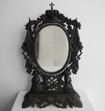 Большое чугунное зеркало . Германия 19 век ( Клеймо ), фото №2