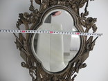 Большое чугунное зеркало в стиле милитари . Германия 19 век ( Клеймо ) Высота 63 см, фото №10