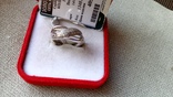 Кольцо серебро 925 вставки цирконы., photo number 5