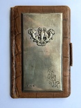 Кожаный блокнот с серебряной накладкой, фото №2