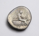 Острів Евбея, м.Гістіея (Ореос), срібний тетробол, ІІІ-ІІ ст. до н.е., фото №8