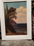 Картина в раме морской пейзаж,картон масло худКалашников, фото №2