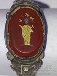 Серебряный перстень с сердоликовой геммой в золоте., фото №2