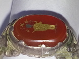 Серебряный перстень с сердоликовой геммой в золоте., фото №6