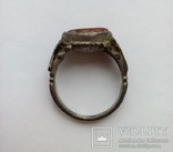 Серебряный перстень с сердоликовой геммой в золоте., фото №12