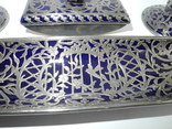 Старинный Настольный набор ( Фарфор , серебро , штихель , клеймо ), фото №9