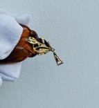 Бурштновий кулон ручної роботи з золотим кріпленням. Англія,19століття, фото №6