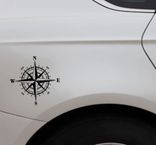 Наклейка на авто "Роза ветров" Черная 18х18 см, photo number 3