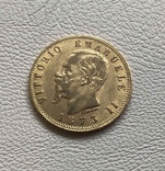 Италия 20 лир 1873 год золото 6,45 грамм 900’, фото №2