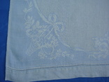 Двухсторонняя голубая жаккардовая скатерть или полотенце 55 х 89 см., фото №2