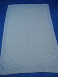 Двухсторонняя голубая жаккардовая скатерть или полотенце 55 х 89 см., фото №3