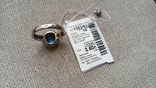 Кольцо серебро 925 вставки голубой кварц и цирконы., photo number 5