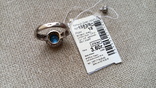 Кольцо серебро 925 вставки голубой кварц и цирконы., photo number 6