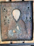 Икона Св.Николай Чудотворец с приписными, в окладе, фото №9