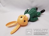 Sssr doll celluloid xylonite plastik toy plaything bauble целлулоид заяц спортсмен 31 см, фото №8