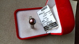 Кольцо серебро 925 вставки цирконы и жемчуг., photo number 8