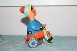 Заводная игрушка из жести: Мальчик на велосипеде, Фирма Kovap Чехословакия, фото №7