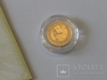 Золото монета 2 гривні Водолій 2007, фото №3