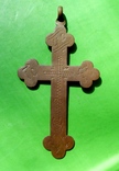 Крупный  нательный крест с узором, фото №2