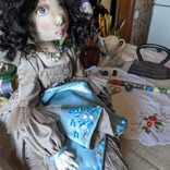 Кукла авторская Глаша текстильная шарнирная, фото №11
