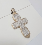 Серебряный крест с позолотой, фото №3