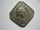 Нидерланды 5 центов 1980 UNC юбилейная, королева Беатрикс, фото №2