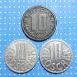 10 грошей. Австрия. 1948, 1961. 1993., фото №2