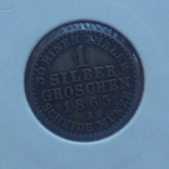 1 зильбергрошен 1863 Пруссия Холдер 328, фото №2