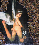 Картина на деревянной основе "Ангел".  22Х19Х2 см., фото №3