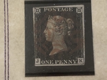 Первая марка мира. Чёрный пенни. 1840 год. С сертификатом и буклетом., фото №2