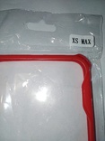 Накладка IP Xs Max 6.5 Transparent protection (Ch) красный, фото №3