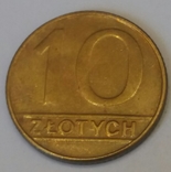 Польща 10 злотих, 1989, photo number 2