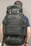 Тактический, туристический рюкзак на 70 литров (Черный), фото №5