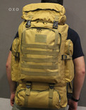 Тактический, туристический рюкзак на 70 литров( Койот), фото №8