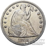 1$ США 1868 г. (AUNC), фото №2