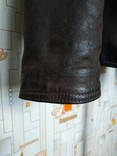 Мощная кожаная куртка DRESS YOUR LIFE Италия p-p XXL(маломерит на XL), фото №6