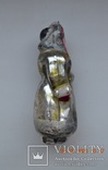 Старая стеклянная новогодняя ёлочная игрушка " Снегурочка ". Из СССР. Размер 10 см. Битая, фото №5