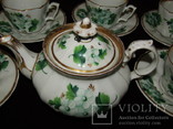 Антикварный сервиз чашки блюдца чайник клеймо TPM C.Tielsch Германия 1845-1850 г.г., фото №9