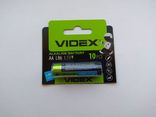 Батарейка Videx 1.5V LR6, AA, alkaline щелочная цена за 10 штук, фото №4