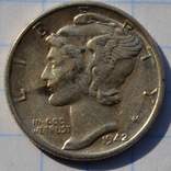 США   10 центов  1942г, фото №2