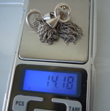 Серьги Кисточки серебро 925 14,18 г, фото №8